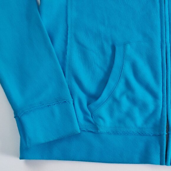 Guess full zip hoodie kangaroo pockets light blue women's youth size XL - Picture 9 of 11